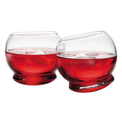 China Modern 300 ml rocking glass rounded base spherical shape suitable for parties for sale