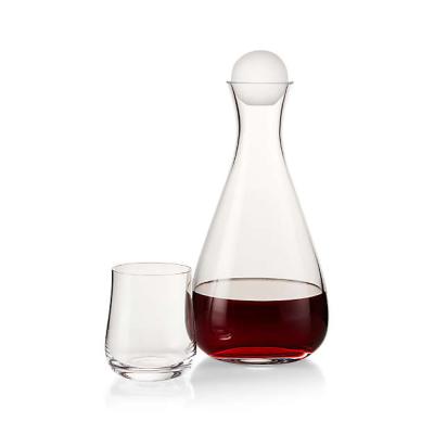 China BRIEF Decanter and Stemless Wine Glass Gift Set for sale