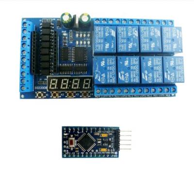 China DC 12V 8 Channel Pro Mini PLC Delay Timer Switch Panel Multifunctional PLC Board Relay Module Shield Module for sale