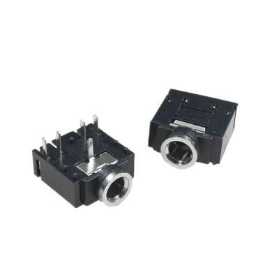 China audio & PJ-307 PJ307 Black 3.5mm Jack Socket Audio Jack Connector Video Stereo PCB 3F07 -5PIN for sale