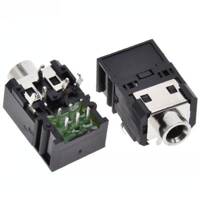 China audio & PJ-306B PJ-306 11Pin PCB Mount Female 3.5mm Jack Socket Connector With Double Video Stereo Switches for sale