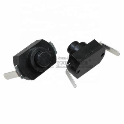 China Self-locking Push Button Switch 1288BM 250V 1A ON-OFF Flashlight Switch 2P Flashlight Lock KAN-15 Button Switch for sale