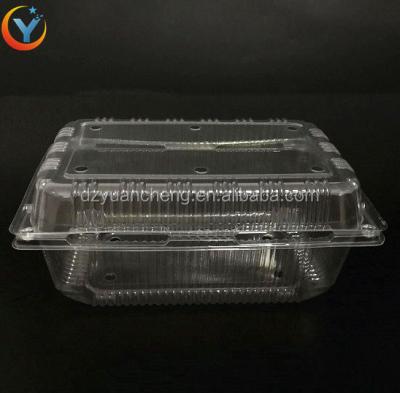 China Recyclable Clear 1500g fruit PET material packaging container plastic box cheap factory sale for sale