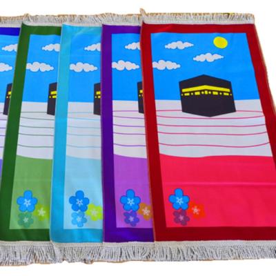 China Washable Kids Prayer Mat Child Arabic Prayer Mat Islamic Prayer Blanket For Muslim Gift for sale