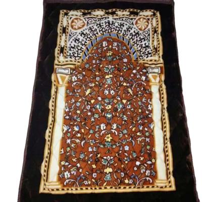 China 100% Polyester Non-Slip Muslim Raschel Prayer Blanket Prayer Mat Sajadah Blanket For Sale for sale