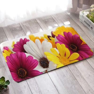 China Polyester Bathroom Floor Rug Super Soft Non-slip Printed Door Mat Anti-slippery Printed Door Mat for sale