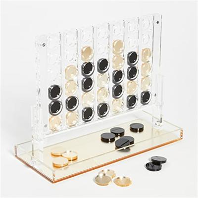 China Eco-Friendly Material Custom Wholesale Personalized Acrylic Kid Board Connect Four Game 4 In A Row For Outdoor Gift Garden Table Game Toys for sale