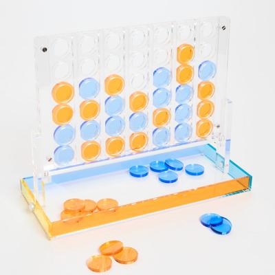 China Lucite Acrylic Custom Outdoor Giant Connect Four Game Chess Acrylic 4 In A Row Game Set For Kids for sale