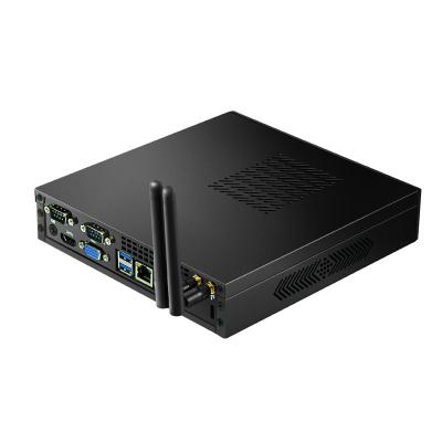 China Industrial Embedded Intel Core I3 I5 I7 2*Rj45 Gigabit Ethernet Rs232 Mini Pc With Dual Screen Barebone PC Computer Industrial Display for sale