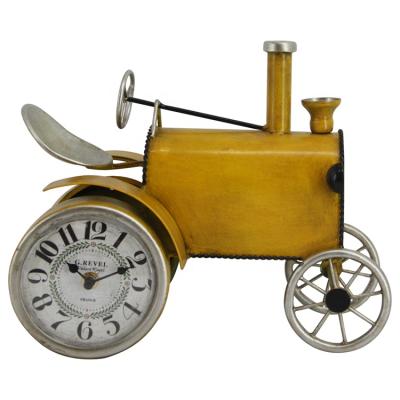 China Antique Style Classic Cars Shape Clock Antique Home Decorative Metal Mechanical Table Clock for sale