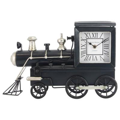 China Classic Locomotive Table Clock Antique Style Home/Office Decor Table Watch Clock for sale