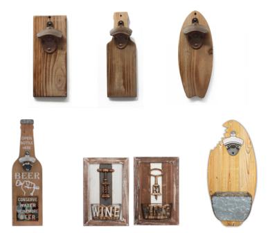 China Good Quality Wall Mount Viable Hot Selling Wooden Bottle Opener Beer, Wooden Handle Bottle Opener for sale