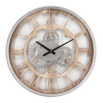 China 12 Hours Display 60cm Diameter 3D Retro Art Gear Bulk Sale Creative Handmade Decorative Gear Wall Clocks for sale