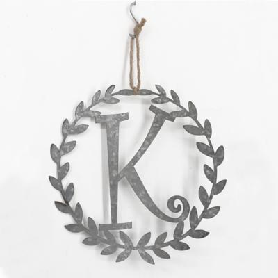 China Wholesale Retro Wall Hanging Eco - Friendly Metal Home Decoration Shape Galvanized Letter Sign for sale