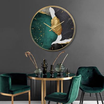 China Table clock 10 inch bronze gold metal wall clock home decorcustom TIME clock hands for sale