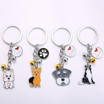 China Fashion Dog Metal Key Chain Key Ring Bag Charm Animal Couple Key Chain C821 for sale