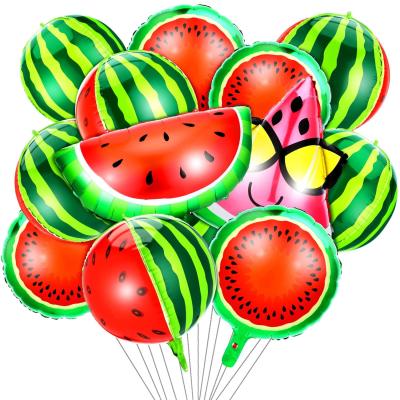 China C5046 Fashion Watermelon Foil Cartoon Fruit Mylar Balloons Tropical Watermelon Balloons Watermelon Balloons for sale