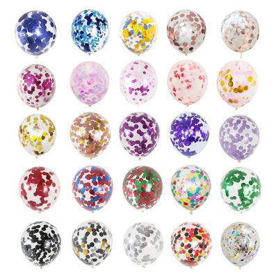 China Hot selling fashion CD548 12 inch sequin latex balloon confetti balloons birthday party decorations for sale