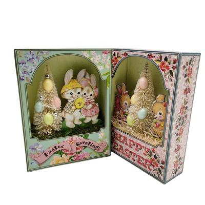 China Factory direct 3d Christmas shadow box .party customized patterns Easter ornaments paper decoration for sale