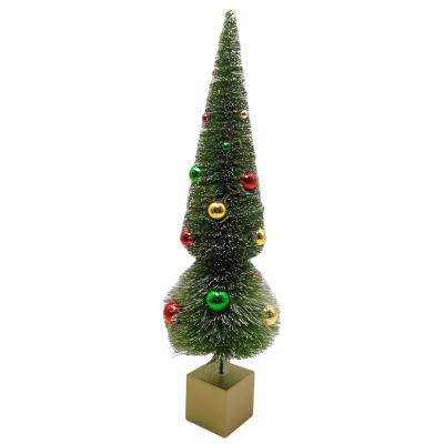 China Artificial Christmas Sisal Tree Decoration .party high quality gift table ornament for sale