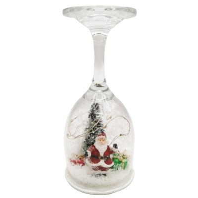 China event & Party Supplies Candle Holder Christmas Wine Glass Clear Drinking Ornaments for sale