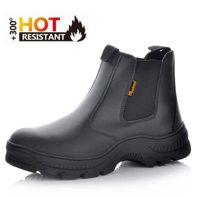 China S3 SRC Best Selling Black Smooth Leather Work Boots Safety Men Boots for sale