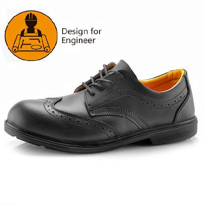 China Leather Toe Safetoe Steel Toe Cow Leather Safety Shoes For Engineer L-7250 for sale