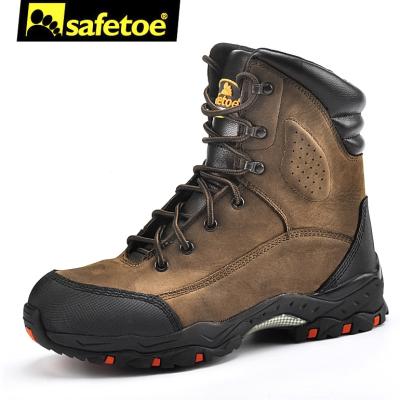 China Leather Toe Safetoe Steel Toe Cow Leather Boot for sale