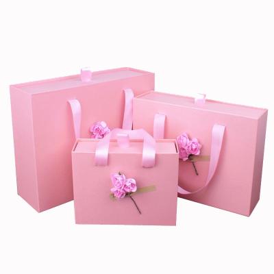 China Custom Recyclable Dongguan Yongyi Logo Pink Paper Drawer Box Free Design With Handle For Mobile Sunglasses Multi Purpose for sale