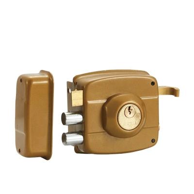 China High Security/Outdoor Night Latch Yiwu Rim Lock Colombia Brass Cylinder Easy Market Cerradura de Sobreponer De Puerta America Sur for sale