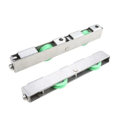 China Green Modern Wheel Hardware Nylon Roller Door Roller Track Stainless Bearing Insulating Aluminum Glass Pulley for sale