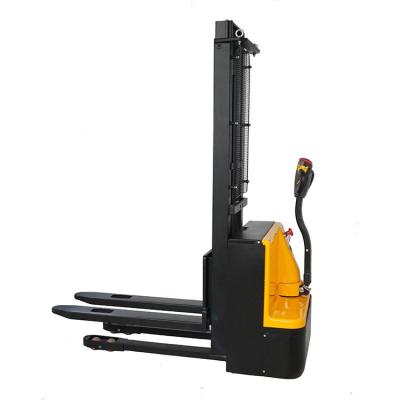 China Construction worksÂ   1000kg Stacker Electric Powered Pallet Lifter Stackers With 1600mm Lift Height for sale