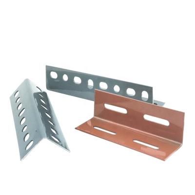 China Warehouse Cheap Price Perforated Holes 38*38mm Uneven Equal Powder Coated Slotted Angle Steel Bars for sale