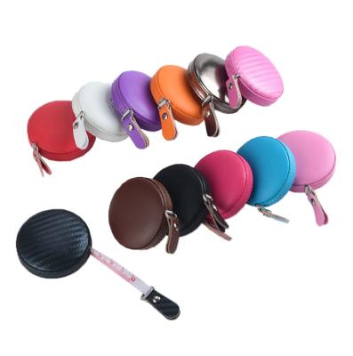 China Multicolor round shape around the leather measuring tape for sale