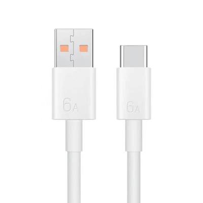 China Smart Phones Wholesale USB Type C 6A Cable Fast Charging USB-C Mobile Phone Fast Charging Data Cable For Phone Accessories for sale