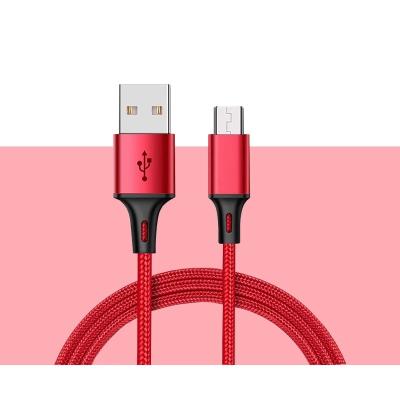 China MP3/MP4 New Fast Charging Player 2021 Nylon Braid Cable Charging Mobile Phone USB To Micro Cable Charger Data Cable Line for sale