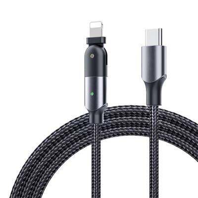 China With Led Light Usb C To Lightning 3A 18W PD Braided Fast Charging Usb Data Cable For Type-C Iphone Devices With Led Light for sale