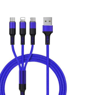 China Mobile Phone Etc.electronic Product Factory Direct Sale 3 In 1 Usb Charging Cable 1.2M Fast Charging Data Cables for sale