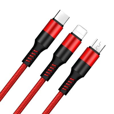 China Factory Sale 1.2M High Quality Fast Directly Charging 3 In 1 Micro Usb Type C Data Sync Charger Cable For Mobile Phone Etc.electronic Mobile Phone for sale