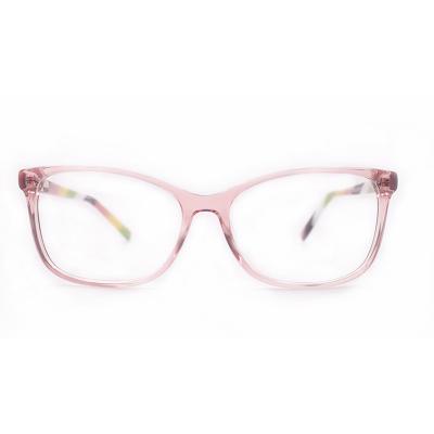 China Vintage / Classic / Fashion Full Rim Sheer Color Acetate Eyewear Design Frames Featuring Bold Contrasting Colors for sale