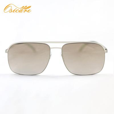 China Classic light frame and flexible metal; Screwless hinge; 2021 Newest Hot Selling Comfort and Designer Men's Square Screwless Sun Glasses Sunglasses for sale