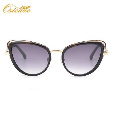 China Classic Italy mazucchelli acetate frame; Universal fit; Ease Newest High Quality Fashion Cat Eye Acetate Shades Sunglasses Women 2020 for sale