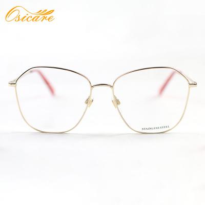 China Classic gold metal acetate frame; Adjustable nose guards; New arrivals brand designer men women 2021 irregular fashion gold metal glass and eyeglasses frames for sale