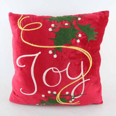 China Luxury Handmade Folded Sofa Embroidery Christmas Cushion Cover Custom Pillow Case Set for sale