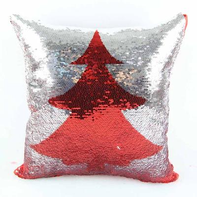 China Decorative Folded Tile Blanket Customized Sequin Christmas Cushion Blanket for sale