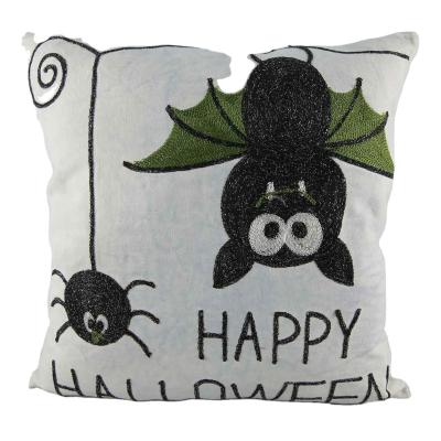 China New Design Halloween Cushion Cover Decorative Folded Tile Cover Customized Embroidery Pillow Cover for sale