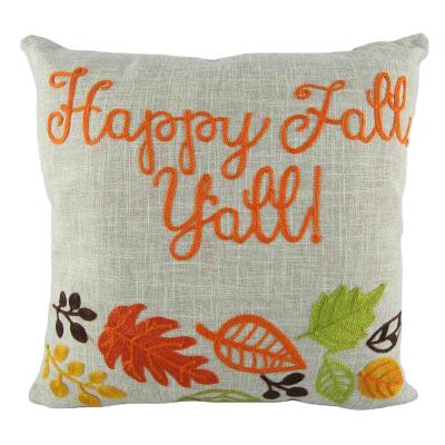 China Happy Autumn Folded Autumn Decoration Linen Pillows for sale