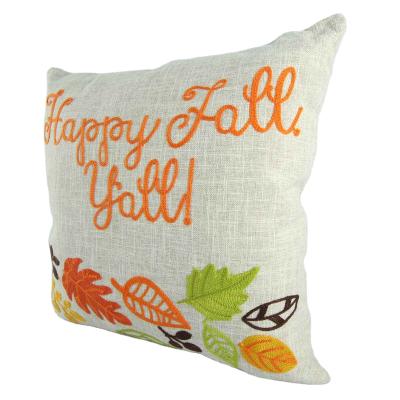 China Happy Autumn Decoration Pillow Alphabet Tile Christmas Folded Canvas Decoration for sale