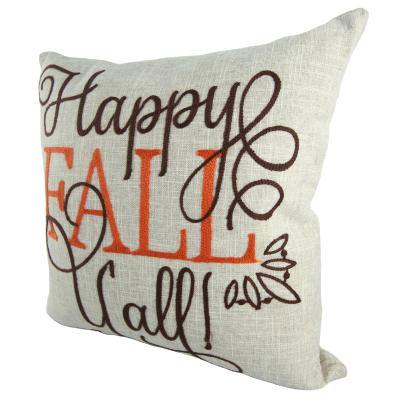 China 2022 New Design Anti-static Linen Pillow Autumn Theme Pillow Happy Christmas Element Decoration for sale