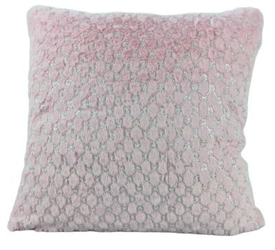 China Luxury Soft Fleece Cushion Cover Pillowcase Folded Romantic Faux Fur Plaid Decorative Blankets for sale